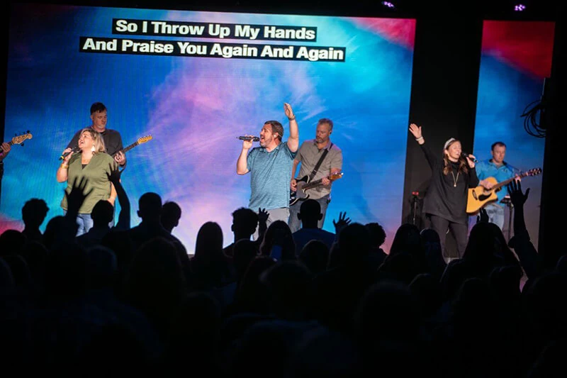 Praise and worship at The Station Church in Hoover, AL