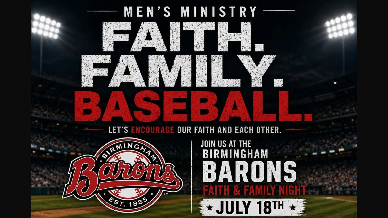 Men's Ministry at the Barons Game at The Station Church in Hoover, AL